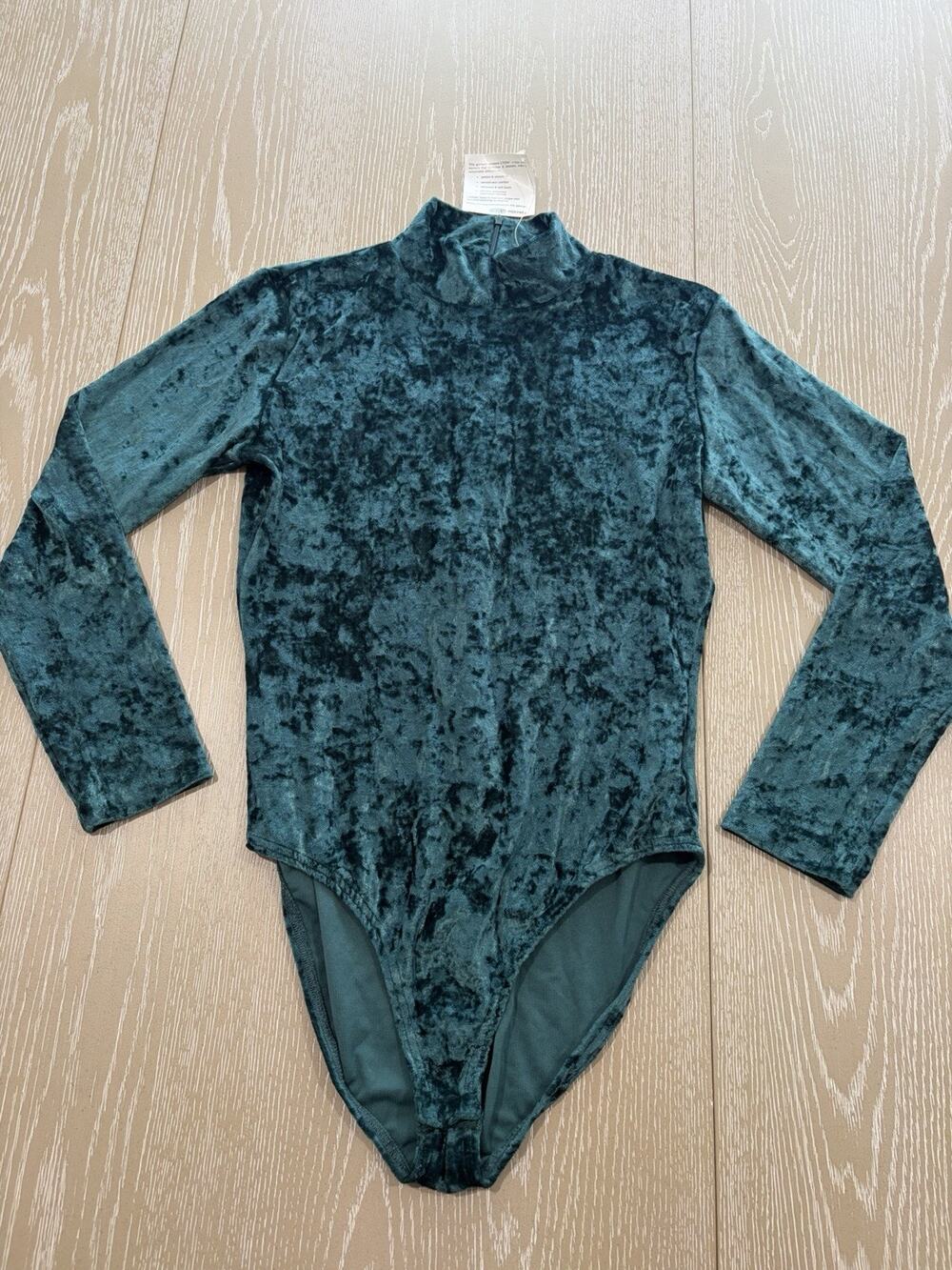 Elements Women’s Size Large Emerald Green Long Sleeve Body Suit